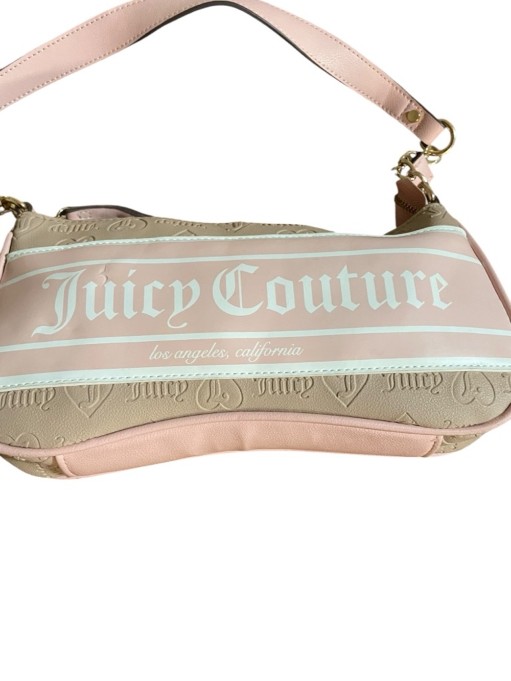 Juicy Couture Blush Pink and Beige Shoulder Bag
